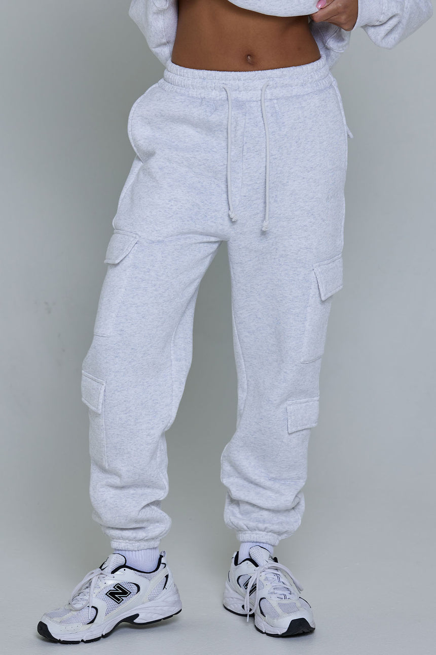CLOUD CARGO SWEATPANTS - HEATHERED GREY